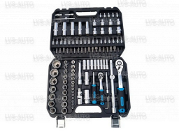 Набір торцевих насадок з тріскачками 1/4, 1/2 CrV 110 шт (251410) 90Т APRO